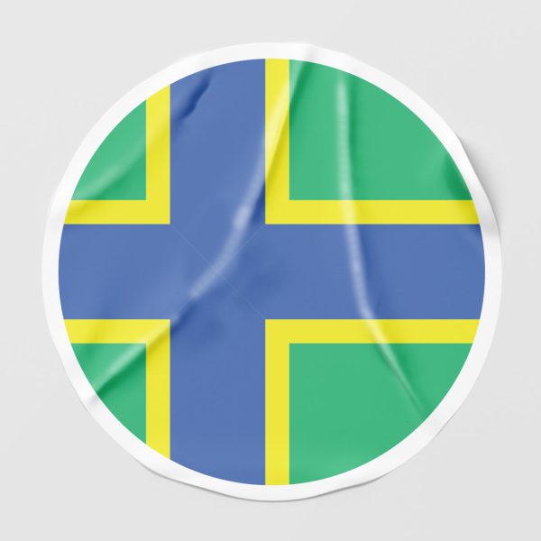 Наклейка на автомобиль вепсский флаг